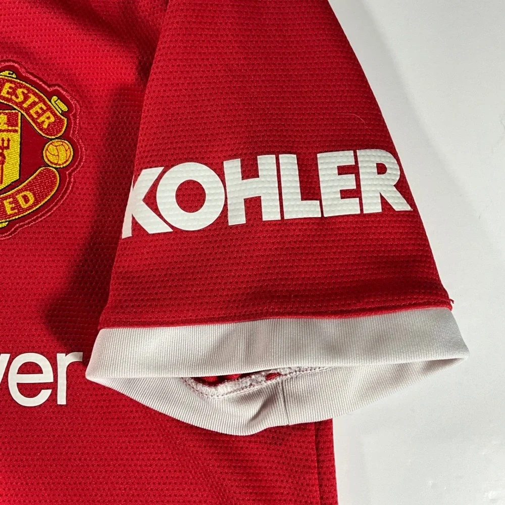 Adidas Manchester United 2021-22 Home Jersey Mens Medium TeamViewer Red Soccer